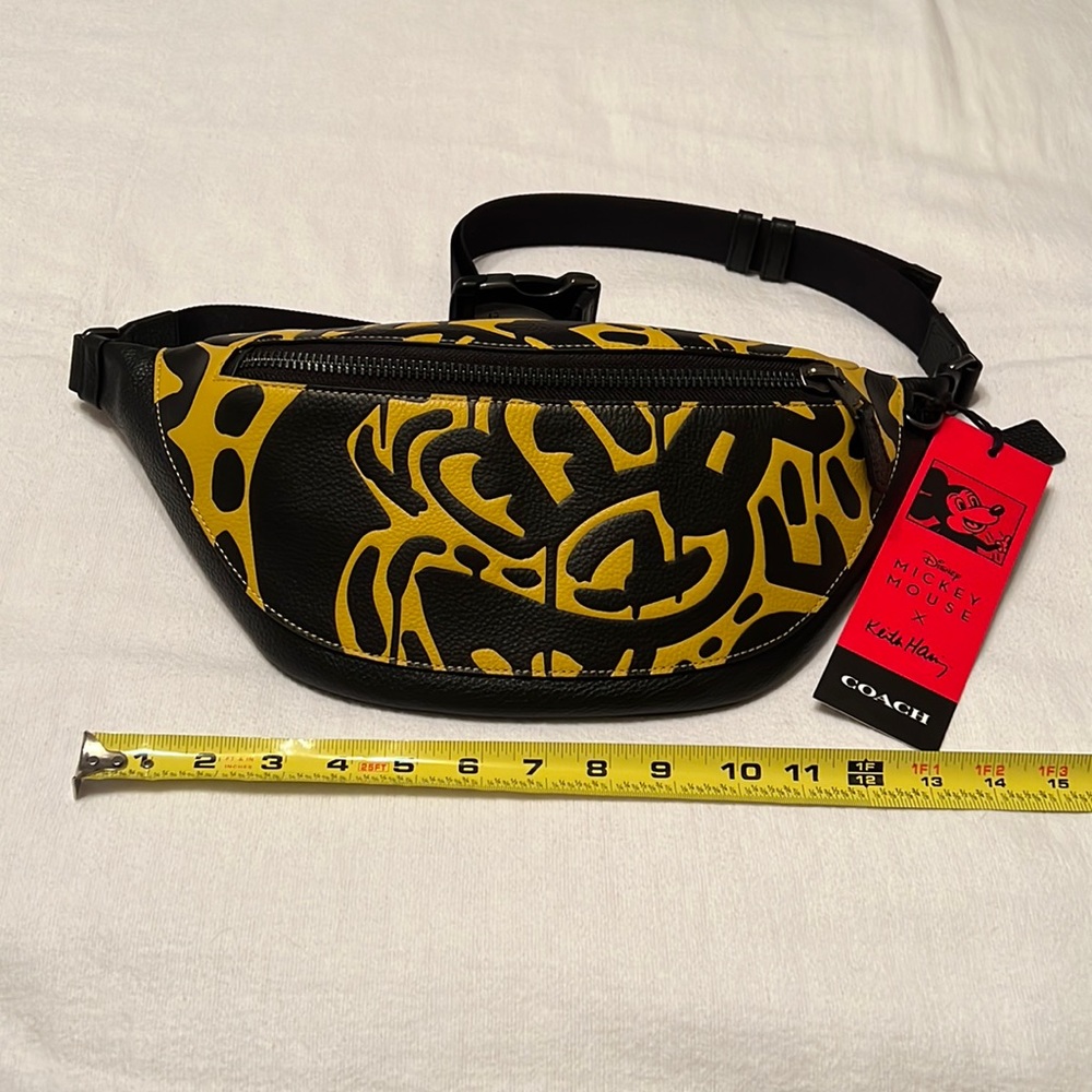 New! Large leather COACH Keith Harding cross body bag. Limited Edition